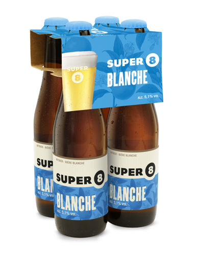 Afbeeldingen van SUPER 8 BLANCHE 4X33CL